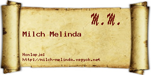 Milch Melinda névjegykártya